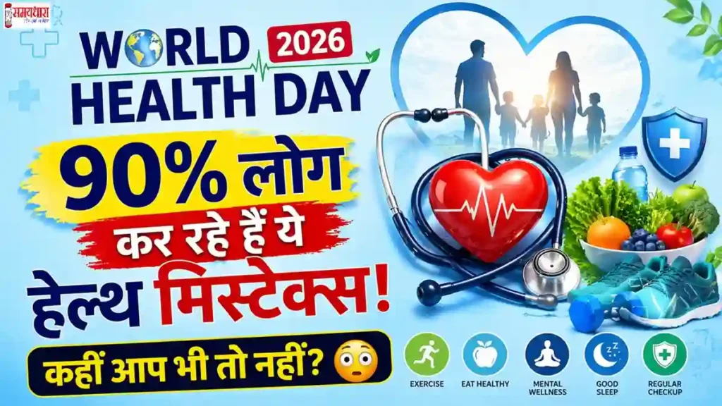 World Health Day 2026 health mistakes infographic 90 percent people lifestyle health errors india fitness awareness