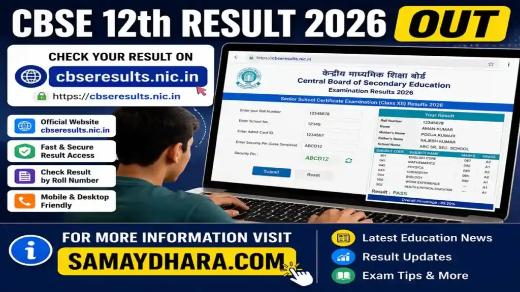CBSE 12th Result 2026 OUT