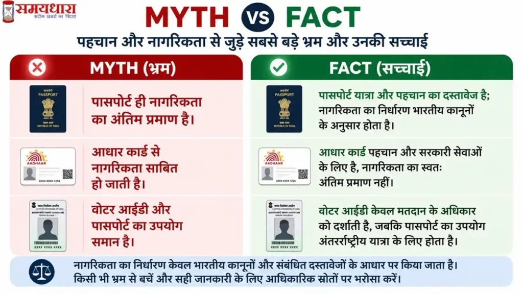 Indian Citizenship-Myth vs Fact-Is Passport Proof Of Indian Citizenship? पासपोर्ट, आधार या वोटर ID... आखिर कौन-सा दस्तावेज साबित करता है नागरिकता?