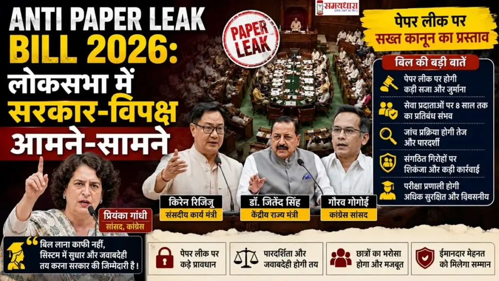 Anti Paper Leak Bill 2026: लोकसभा में सरकार-विपक्ष आमने-सामने, जानिए बिल की बड़ी बातें