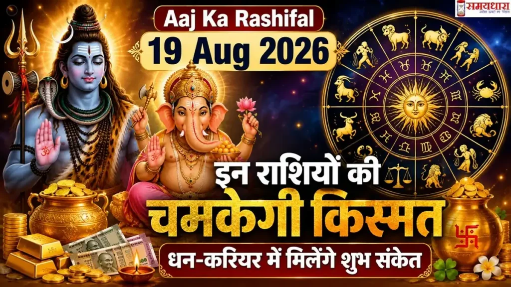 Aaj Ka Rashifal 19 Aug 2026: इन राशियों की चमकेगी किस्मत, धन-करियर में मिलेंगे शुभ संकेत