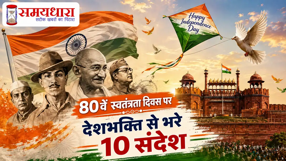 Independence Day 2026 Wishes in Hindi और 80वें स्वतंत्रता दिवस के देशभक्ति संदेश