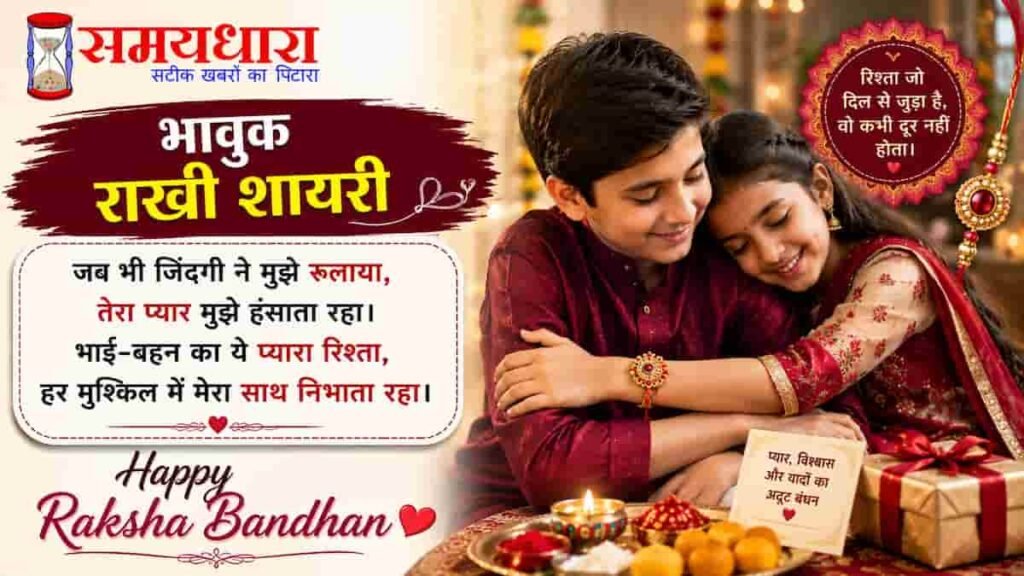 Happy Raksha Bandhan 2026 – भाई-बहन के प्यार और रिश्ते पर खूबसूरत Rakhi Wishes, Shayari और Quotes