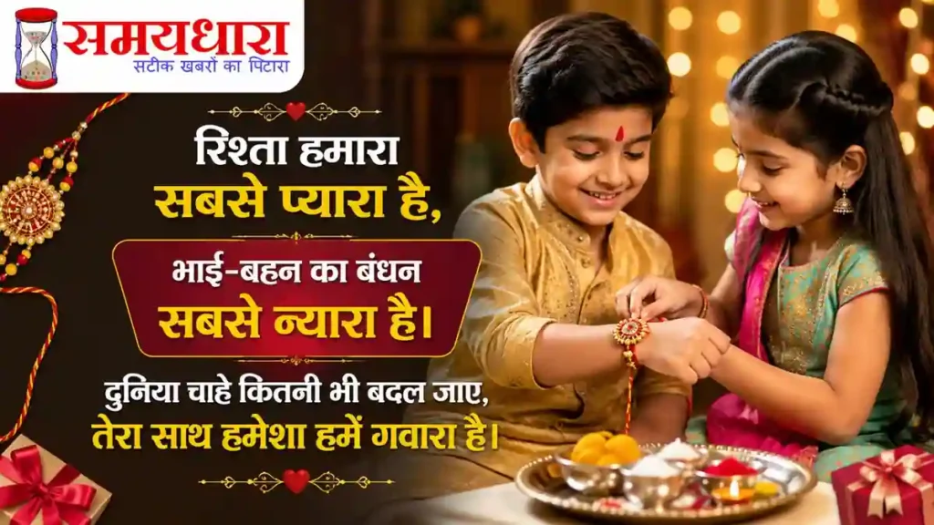 Raksha Bandhan 2026 Wishes in Hindi – भाई के लिए प्यारी राखी शुभकामनाएं