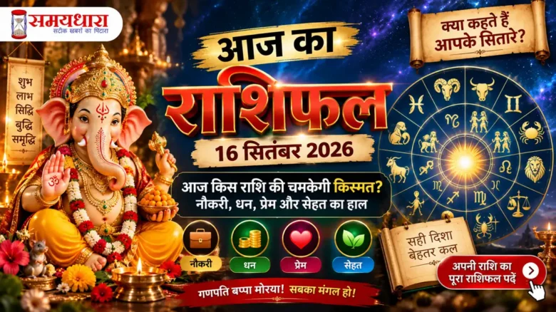 Aaj Ka Rashifal 16 September 2026: आज किस राशि की चमकेगी किस्मत? नौकरी, धन, प्रेम और सेहत का हाल