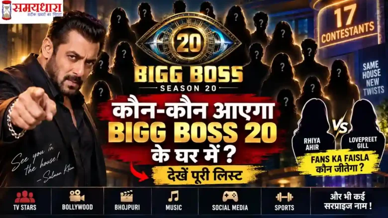Bigg Boss 20 Contestants 2026 की पूरी लिस्ट