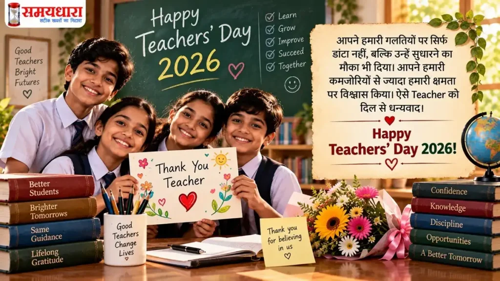 Teachers’ Day 2026 Messages: गुरु को भेजें ये दिल छू लेने वाले Thank You Notes