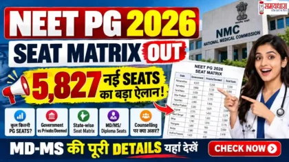NEET PG 2026 Seat Matrix में 5,827 नई PG Seats