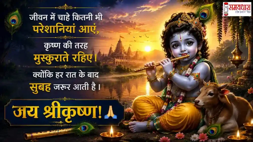 Janmashtami 2026 Wishes बाल गोपाल के हाथ में माखन की मटकी वाली जन्माष्टमी 2026 तस्वीर