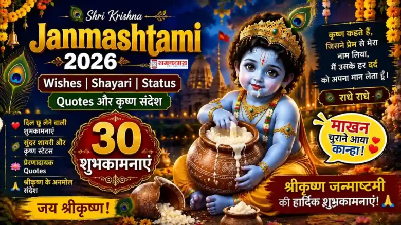 Janmashtami 2026 Wishes कृष्ण जन्माष्टमी की शुभकामनाएं Shayari Status Quotes