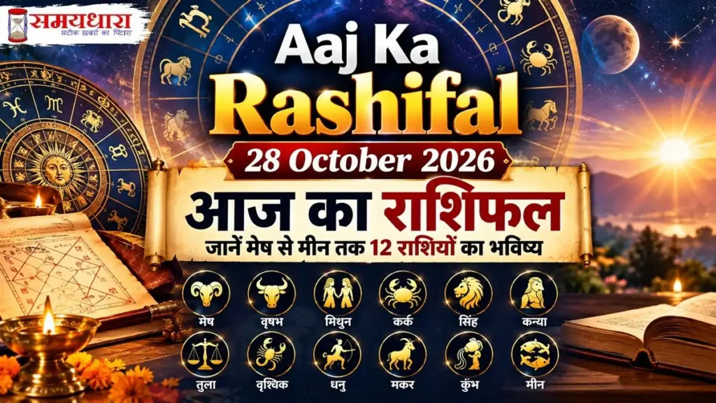Aaj Ka Rashifal 28 October 2026 – मेष से मीन तक 12 राशियों का दैनिक राशिफल