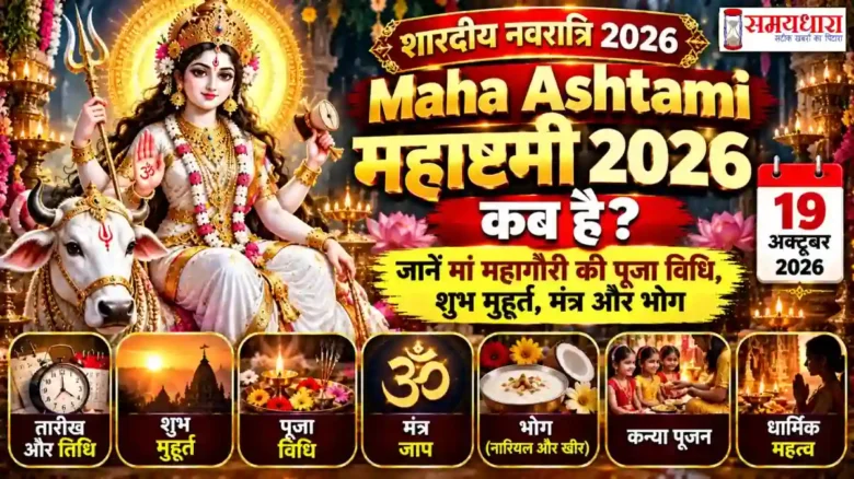 Maha Ashtami 2026 मां महागौरी की पूजा