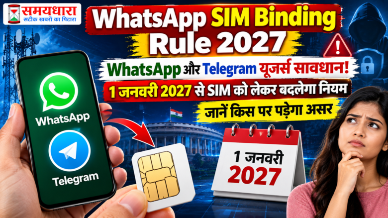 WhatsApp SIM Binding Rule 2027 और WhatsApp Telegram यूजर्स पर नए नियम का असर Image Title: WhatsApp SIM Binding Rule 2027